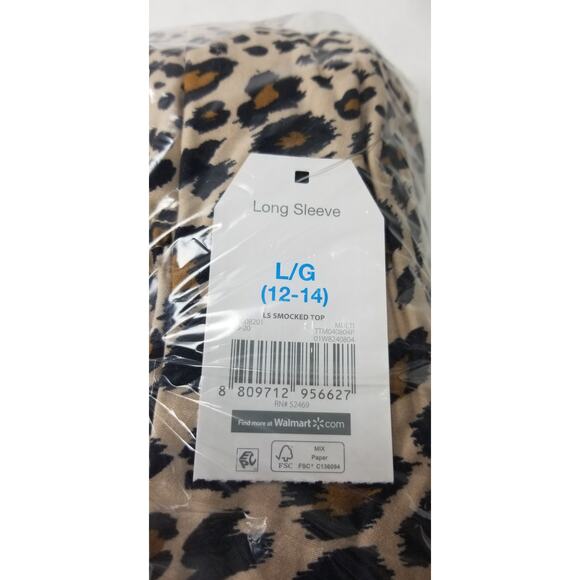 Maternity T-shirt Top Smocked Long Sleeve Animal Large - Picture 8 of 9